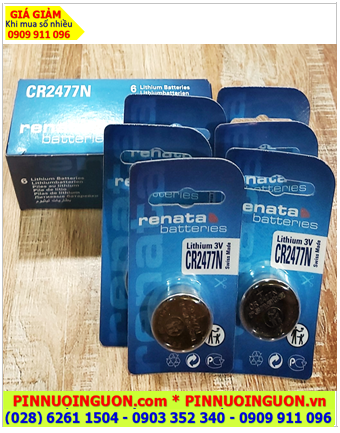 COMBO 1HỘP 6vỉ Pin Renata CR2477 lithium 3v chính hãng (Thụy Sỹ) _Giá chỉ 612.000đ/HỘP